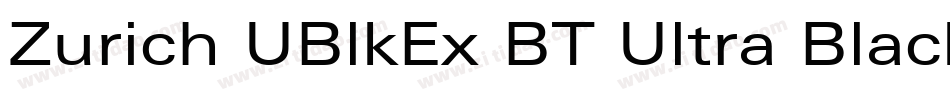 Zurich UBlkEx BT Ultra Black字体转换